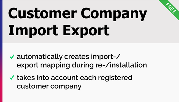 Customer Company Import Export