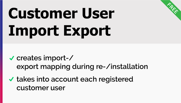 Customer User Import Export