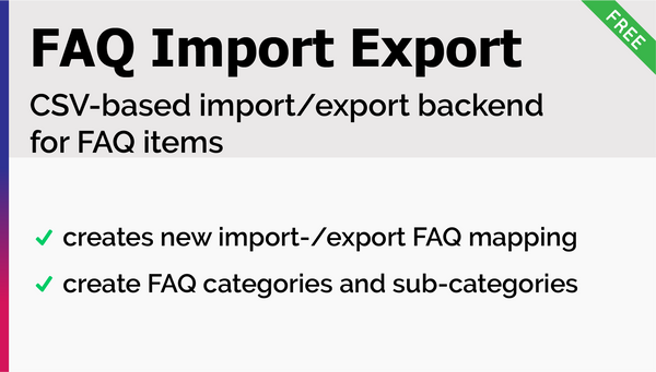 FAQ Import Export