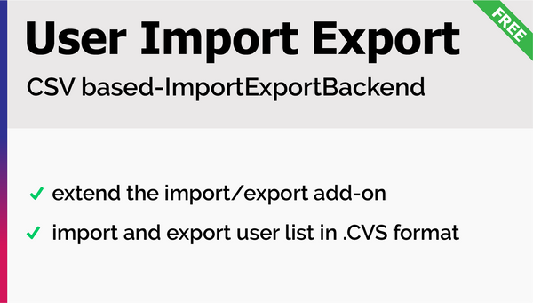 User Import Export